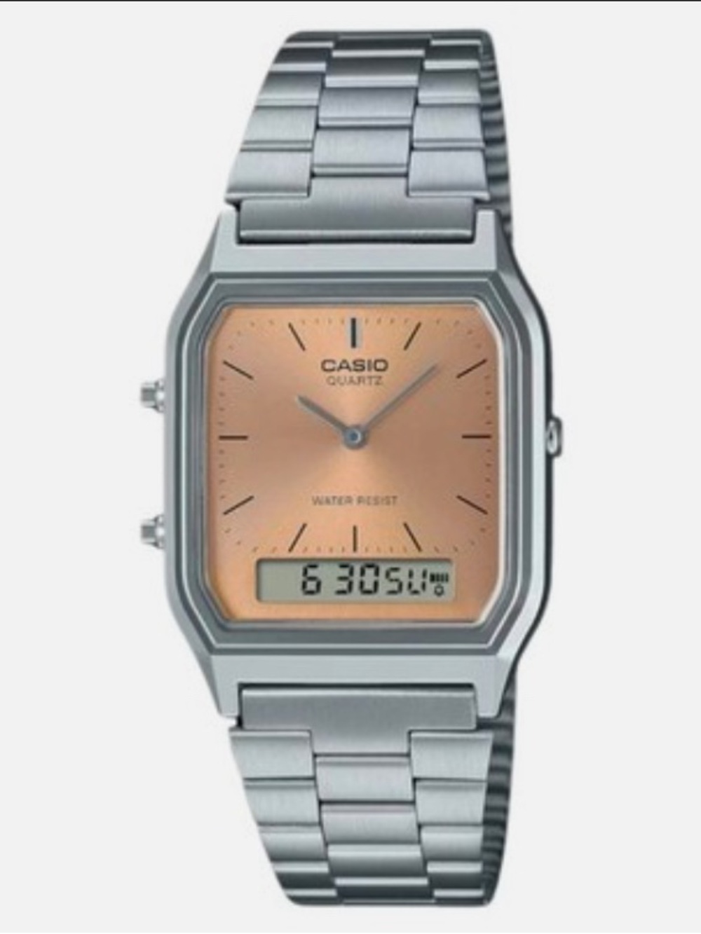 CASIO Watch Retro Digital Unisex SILVER ORIGINAL AQ-230A-4A